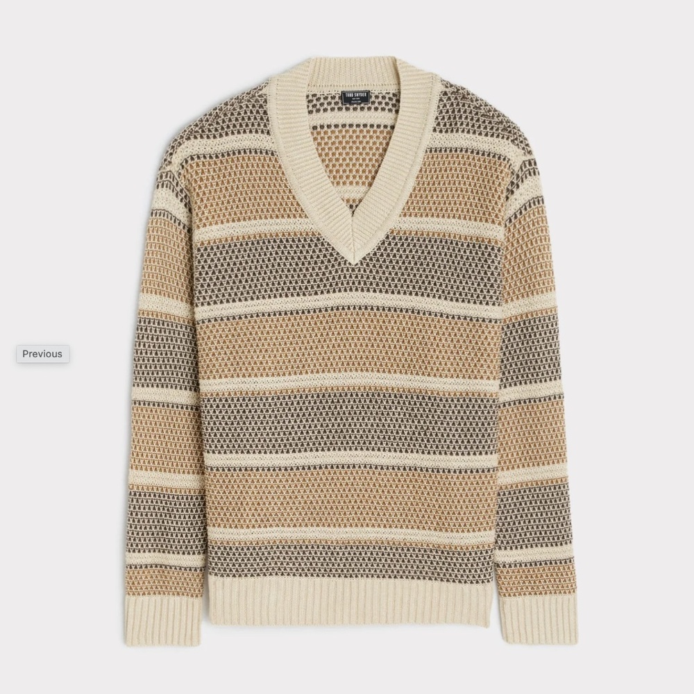 Todd Snyder Linen V-Neck Sweater Mens L NWT